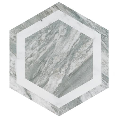 Picture of BioTech Bardiglio Hex Deco 11"x13" Porcelain F/W Tile