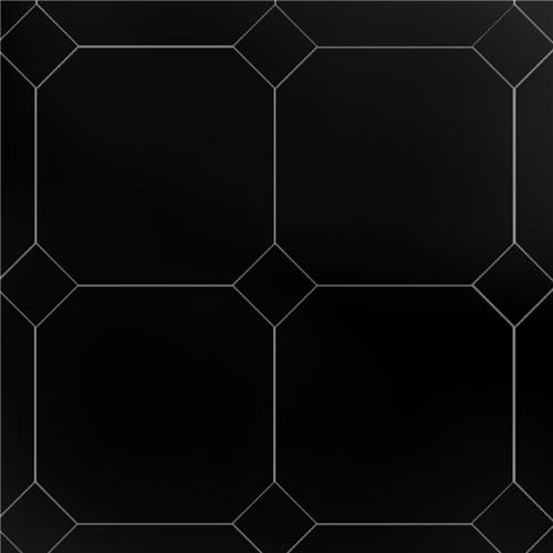 Picture of Monocolor Octagon Nero 12-1/4"x12-1/4 Ceramic F/W Tile