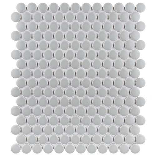 Picture of Metro Penny Matte Light Grey 9-3/4"x11-1/2" Porcelain Mosaic