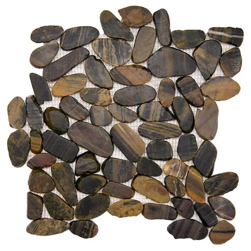 Somertile Natural Stone Picture Of Riverstone Flat Tiger Eye 11 3 4 X11