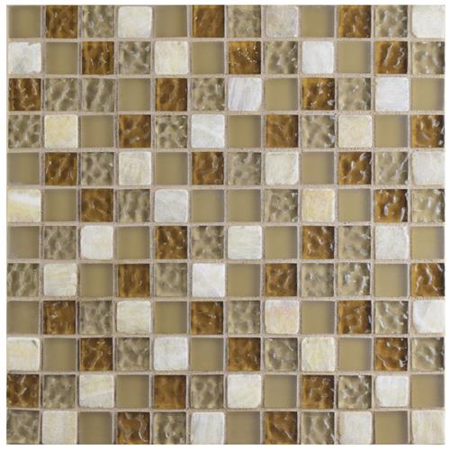 Tessera Square Amber 11 5 8 X11 Gl Stone Mos