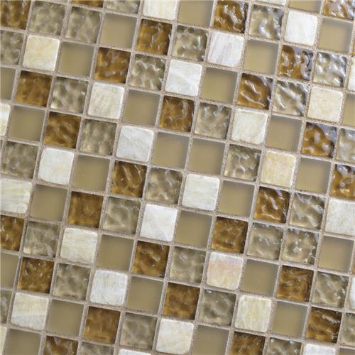Tessera Square Amber 11 5 8 X11 Gl Stone Mos