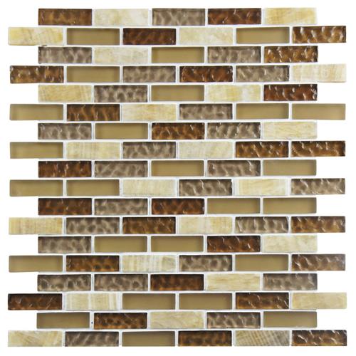 Tessera Subway Amber 10 3 4 X11 Gl Stone Mos