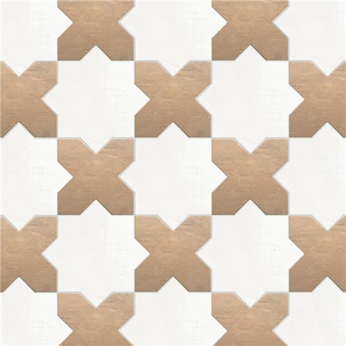 Picture of Argile Star Bianco w/ Cotto Cross 7"x14" Porc F/W Tile Kit
