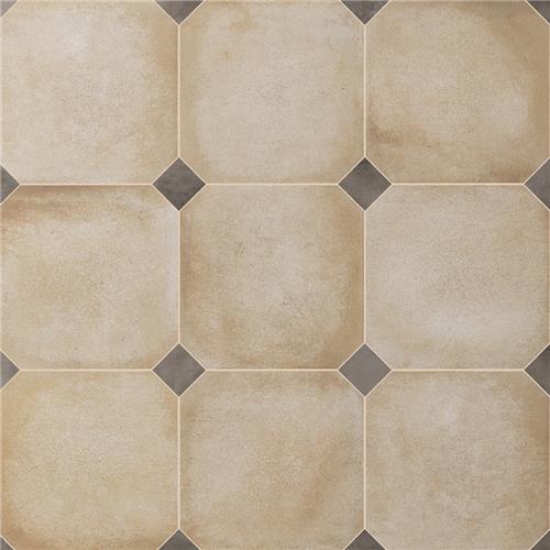 Picture of Laverton Octagon Beige w/ Taco Grafito 7-7/8"x7-7/8"