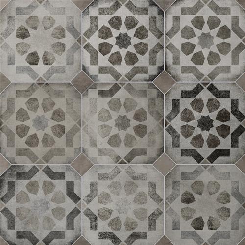 Picture of Laverton Octagon Deco Sombra w/ Taco Grafito 7-7/8"x7-7/8"