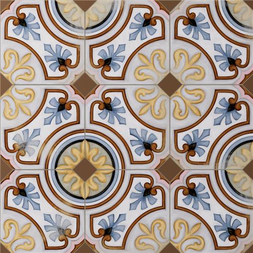 Picture of Vaudeville Octagon Deco Diglas w/ Taco Marron 7-7/8"x7-7/8"