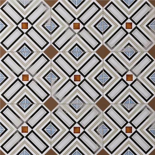 Picture of Vaudeville Octagon Deco Ritter w/ Taco Marron 7-7/8"x7-7/8"
