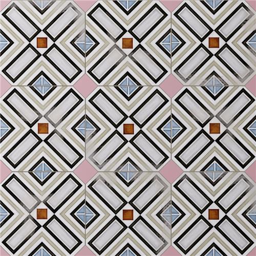 Picture of Vaudeville Octagon Deco Ritter w/ Taco Pink 7-7/8"x7-7/8"