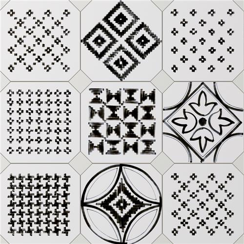 Picture of Vaudeville Octagon Deco Sombra w/ Taco Nacar 7-7/8"x7-7/8"