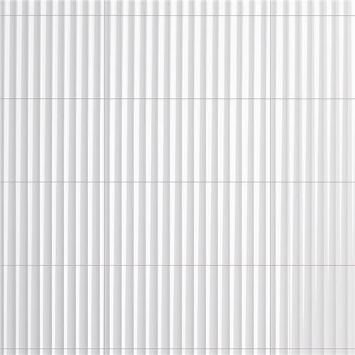 Picture of Crown Heights Rubik Glossy White 5-7/8"x11-3/4 Cer W Tile