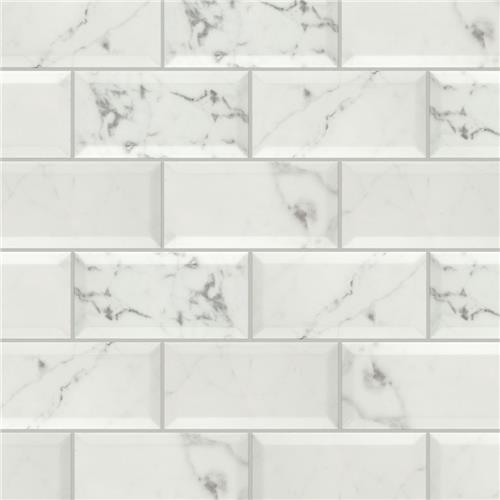 Picture of Classico Carrara Glossy Metro 3"x6" Ceramic W Tile