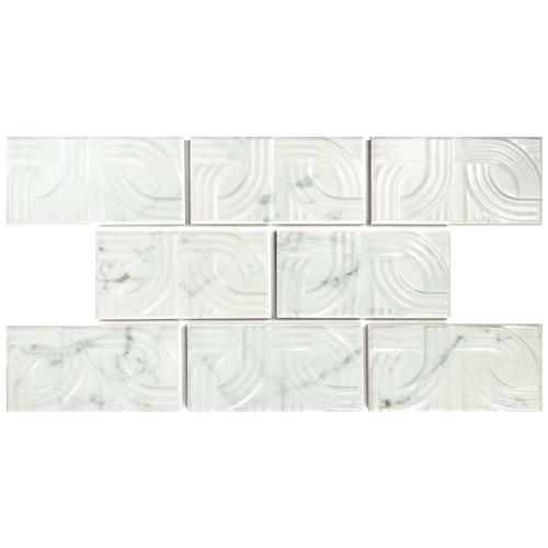 Picture of Classico Carrara Glossy Metropolis 3"x6" Ceramic W Tile