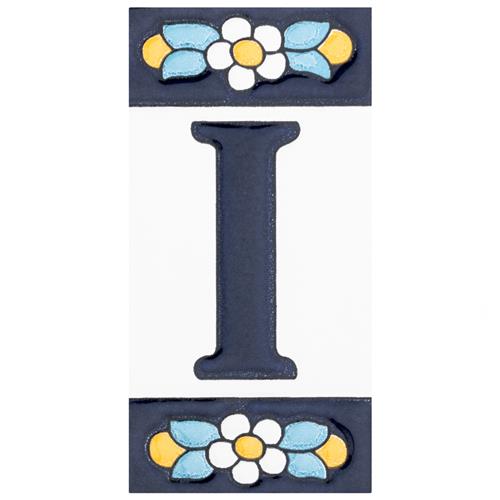 Picture of Sevillano Flora Letters I 2-1/8"x4-3/8" Ceramic Wall Tile