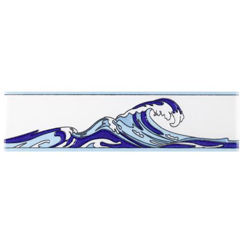 Picture of Captain Kanagawa Wave Pacific Blue 2"x7-7/8" Cer Wall Trim