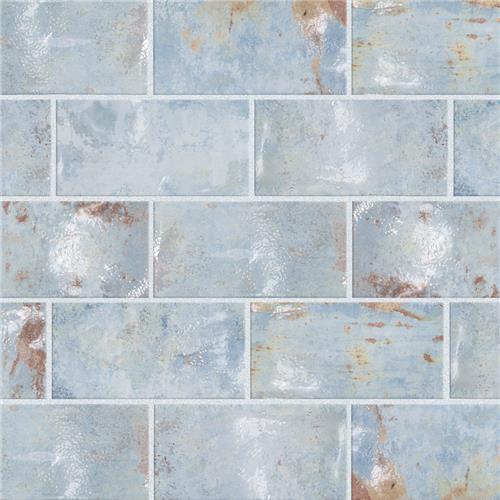 Picture of Biarritz Blue 3"x6" Ceramic Wall Subway Tile