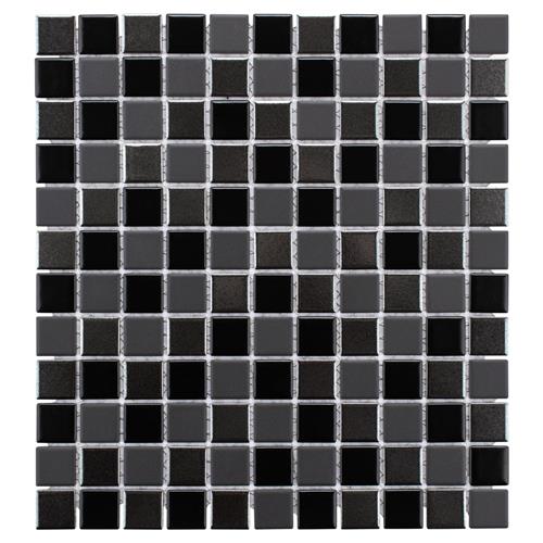 Picture of Trinity Black 11-3/4"x12-3/4" Porcelain Mosaic